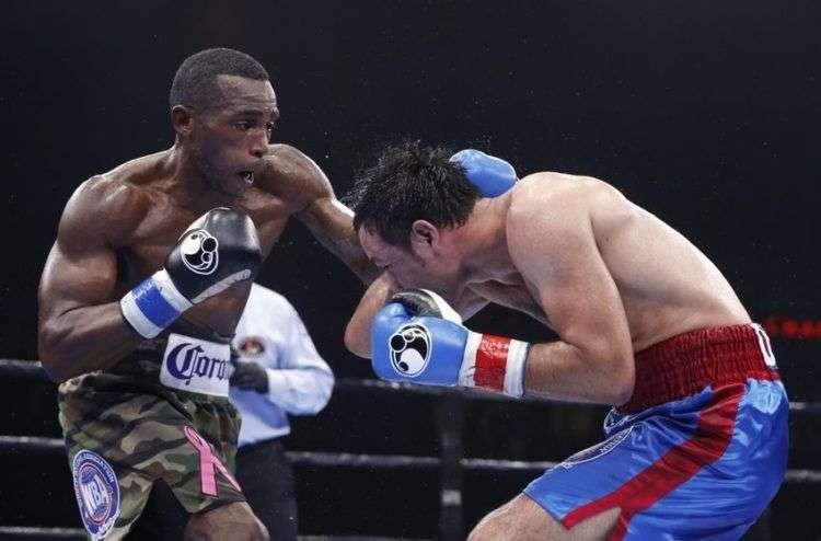 Erislandy Lara y Delevin Rodriguez. Foto: Kamil Krzaczynski / USA TODAY Sports