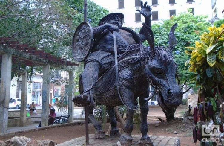 EScultura de Sancho en la Habana Vieja Foto Reinaldo Cedeño