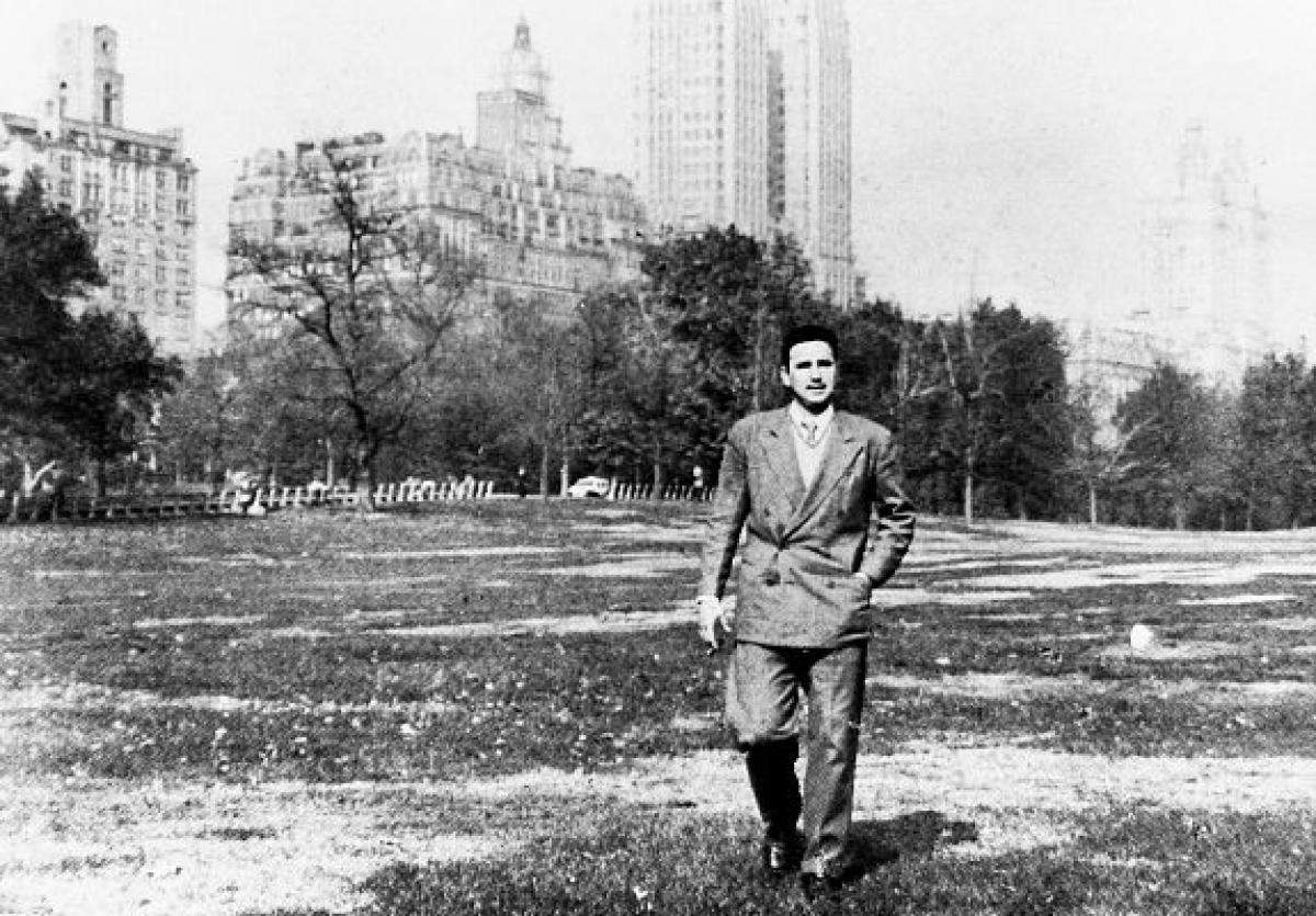 En el Central Park de Nueva York, en 1955.
