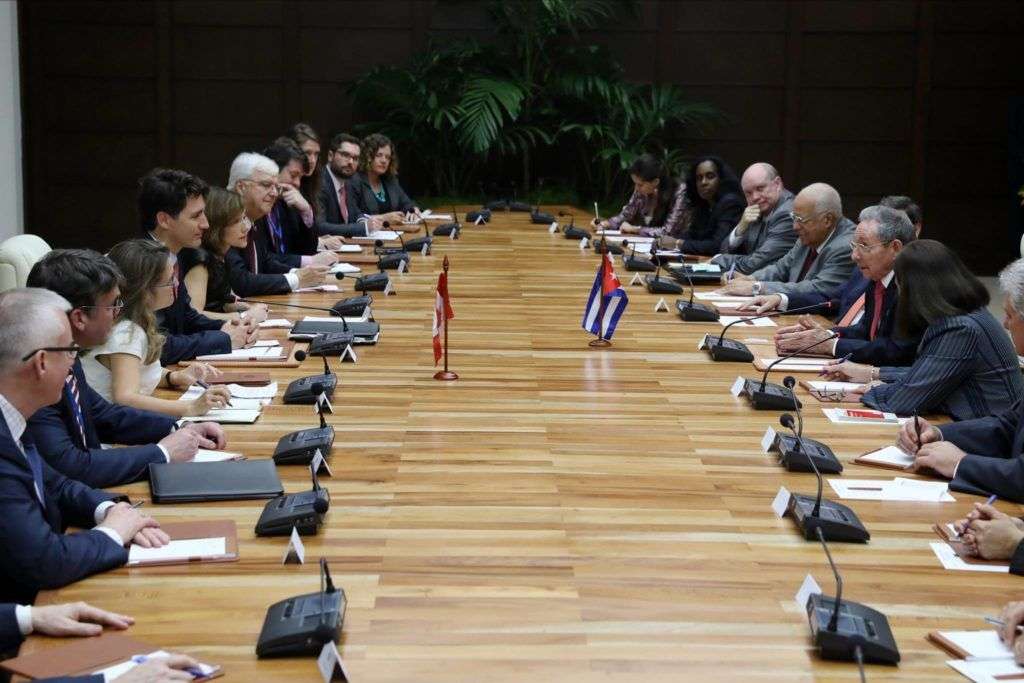 Visita oficial del primer ministro canadiense a Cuba. Foto: Justin Trudeau en Facebook.