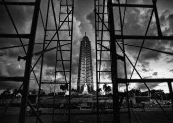 Plaza de la Revolución la mañana del 28 de noviembre de 2016, tres días después de la muerte de Fidel Castro. Foto: Gabriel Guerra Bianchini.