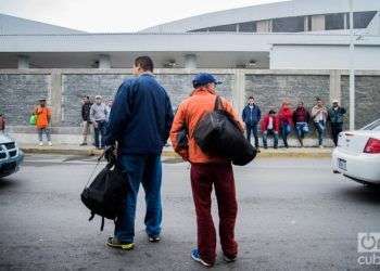 Emigrantes cubanos en la frontera entre México y los Estados Unidos. Foto: Irina Dambrauskas.