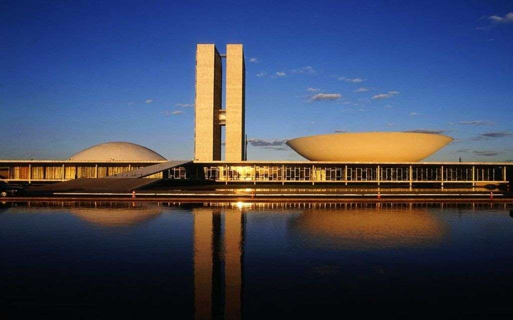 Congreso Nacional de Brasilia, una obra de Oscar Niemeyer.