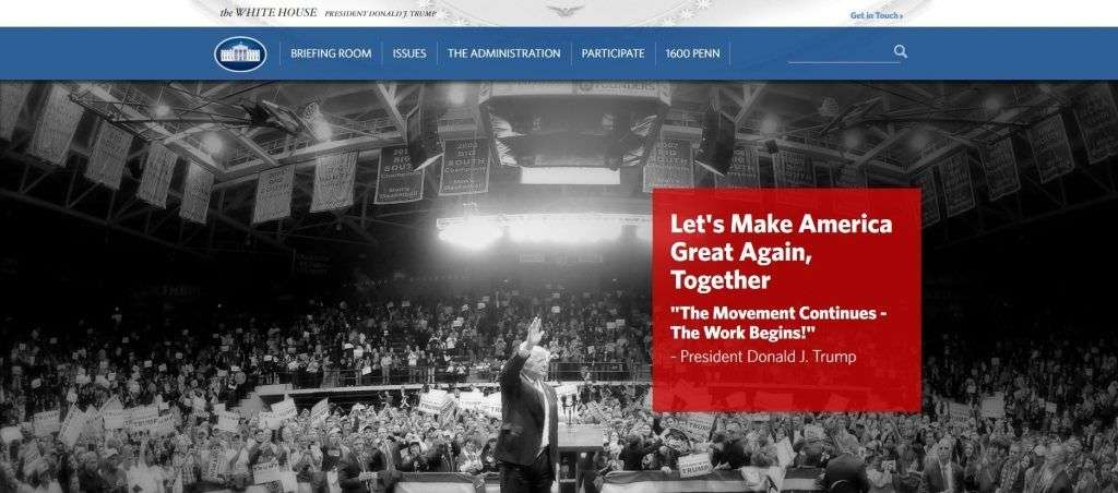 Sitio web de la Casa Blanca.