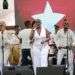 Presentación de Haila María Mompié (al centro) y su grupo, en la jornada inaugural del segundo Festival de Salsa de La Habana. Foto: perfil de Facebook del festival.