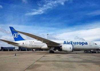 El primer Boeing 787 en La Habana: Foto: Air Europa.