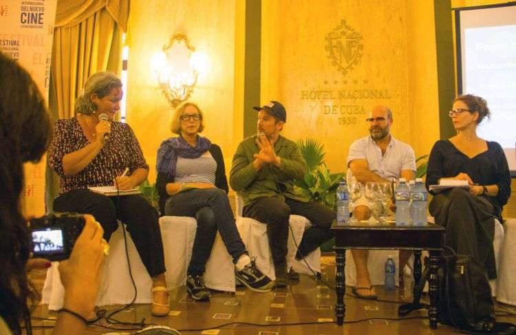 Panel organizado por el Instituto Sundance en el Festival del Nuevo Cine Latinoamericano de La Habana en diciembre de 2015. Foto: Facebook/Sundance Film Festival.