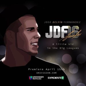 Cartel de presentación del documental sobre José Fernández.