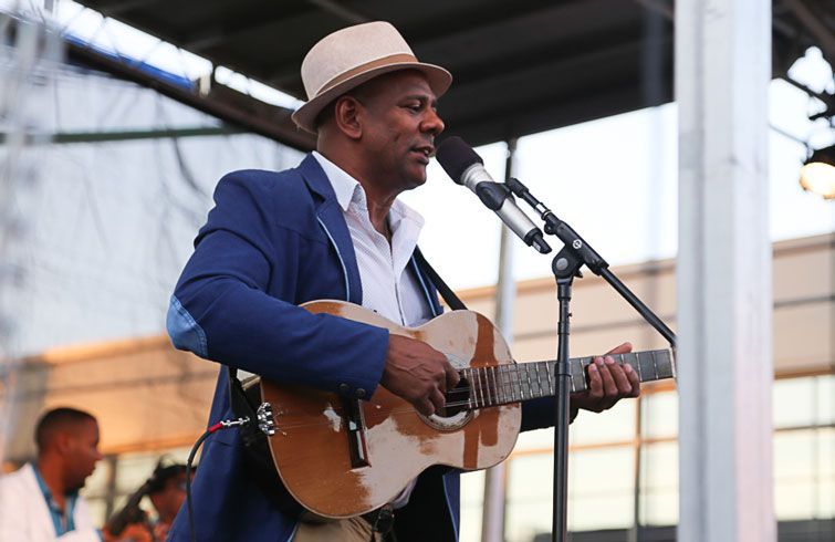 Fernando Dewar during the tour of the United States. Photo: Courtesy of the Septeto Santiaguero.