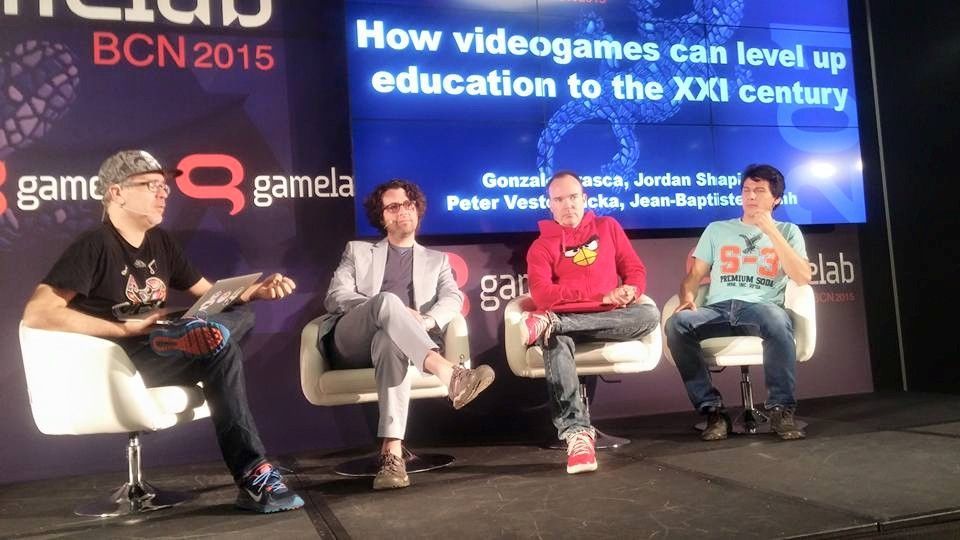 Panel sobre videojuegos y educación en Gamelab 2015. Foto: Álvaro González.