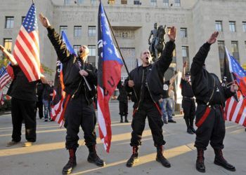 Manifestación de supremacistas blancos en los Estados Unidos. Foto: Reuters.