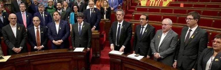 Parlament catalán hoy. Foto: Alberto Estévez / EFE.