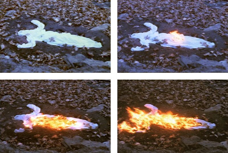 Alma, Silueta en Fuego, 1975 © The Estate of Ana Mendieta Collection, LLC Courtesy Galerie Lelong & Co.