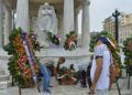 Homenaje de la Asociación Secreta Abakúa de Cuba a los cinco abakúas muertos mientras intentaban detener el fusilamiento de los ocho estudiantes de medicina. Foto: Otmaro Rodríguez.