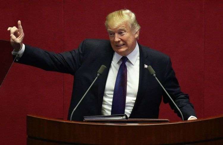 El presidente de EE.UU., Donald Trump, hoy en Seúl, en su gira de 12 días por Asia. Foto: EFE.