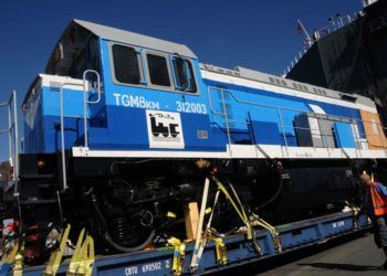 Locomotora rusa de un lote llegado a Cuba en 2017. Foto: Prensa Latina / Archivo.