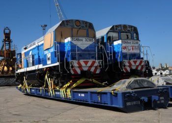 Locomotoras rusas llegadas a Cuba en 2017. Foto: Prensa Latina.