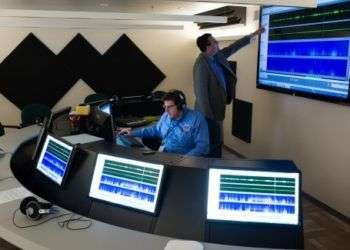 Sala de escucha en el laboratorio de National Transportation Safety Board, en Washington D. C. Foto: Sarah L. Voisin / The Washington Post.