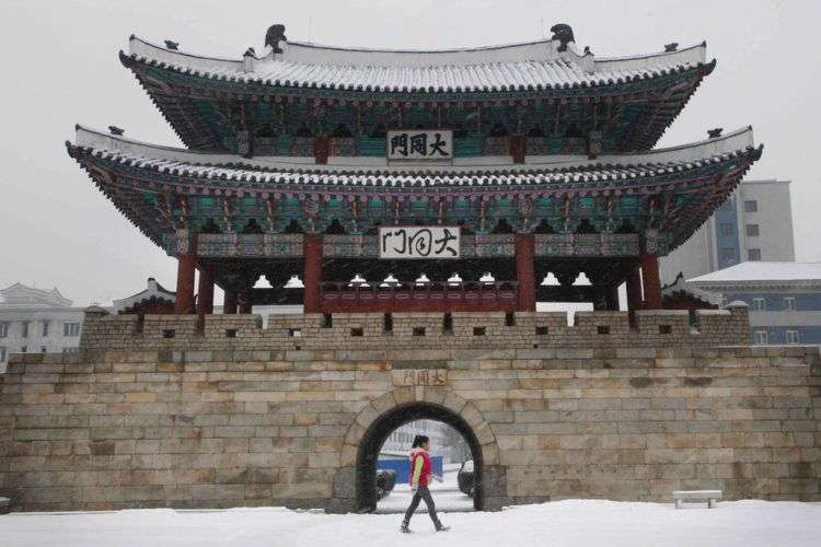 Entrada de Taedong en Pyongyang, Norcorea. Foto: Jon Chol Jin / AP.