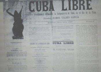 Portada del número 2 del periódico Cuba Libre, correspondiente al 12 de enero de 1896. Foto: Oscar Montaño González / Granma.