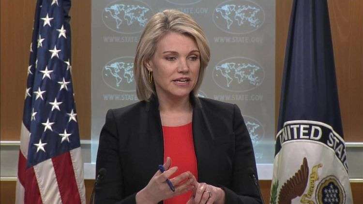 La portavoz del Departamento de Estado, Heather Nauert. Foto: Departamento de Estado.