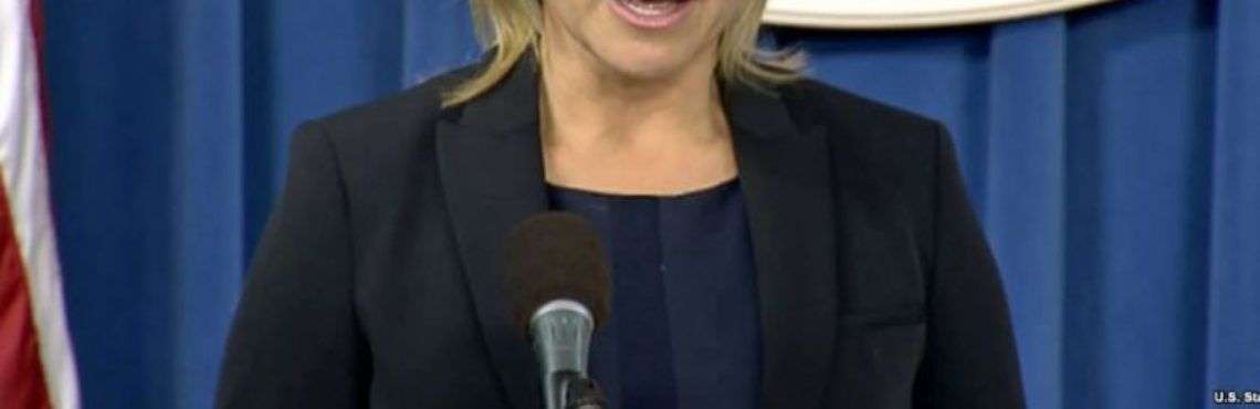 La portavoz del Departamento de Estado Heather Nauert.