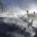 El intenso viento obligó a posponer el eslalon gigante para mujeres en los Juegos Olímpicos de Invierno, en Pyeongchang, Corea del Sur. Foto: Christophe Ena / AP.