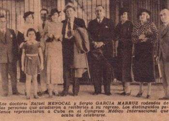 X Congreso Internacional de Historia de la Medicina en Madrid, septiembre de 1935. Recorte de prensa / Archivo familiar.