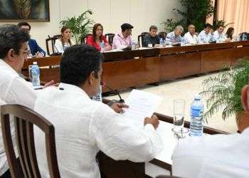 Imagen de archivo de los diálogos de paz entre el gobierno de Colombia y la guerrilla del ELN, en La Habana, en 2018. Foto: @EquipoPazGob / Twitter / Archivo.