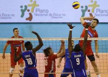 República Checa derrotó a Cuba en el primer partido de la Final Mundial de Retadores de voleibol masculino. Foto: @FIVBVolleyball / Twitter.