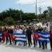 Delegación oficial cubana a los foros paralelos de la WIII Cumbre de las Américas de Perú. Foto: Roberto Suárez / Juventud Rebelde.