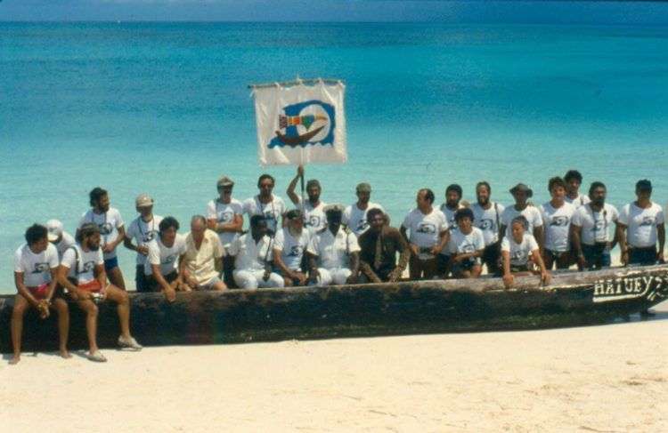 Participantes en la expedición original "En Canoa del Amazonas al Caribe", realizada hace 30 años. Foto: ACN.