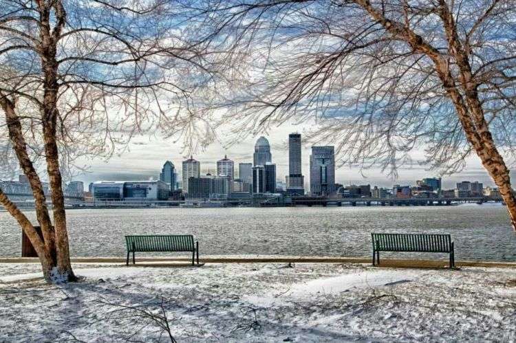 Skyline de Louiseville en invierno. Foto: Tomada de Pinterest.