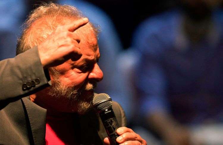 El expresidente brasileño Luiz Inacio Lula da Silva en un evento en Río de Janeiro el 2 de abril del 2018. Foto: Leo Correa / AP.