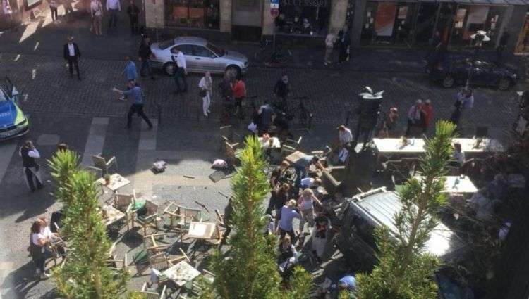 Zona de Münster en el que ha tenido lugar el atropello masivo Foto: @Pauli_Feger