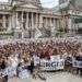 Protesta en diciembre en Argentina de periodistas exigiendo protección a la prensa. ¡No disparen contra la prensa! Foto: Leo Vaca / ARGRA.