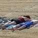 Personas al sol en la playa en Margate, sur de Inglaterra, en medio de la ola de calor que sufre Europa. Foto: Gareth Fuller /PA Wire/ PA vía AP.