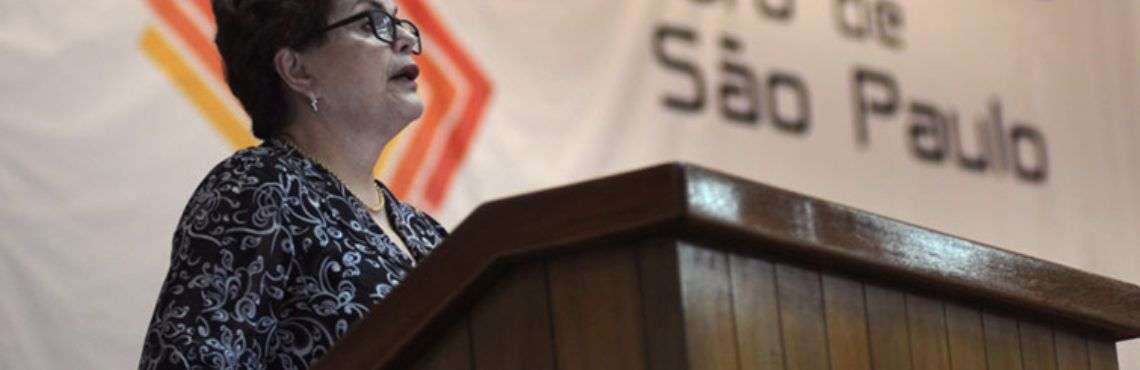 La expresidenta brasileña Dilma Rousseff, en el XXIV Encuentro del Foro de Sao Paulo, en La Habana. Foto: Prensa Latina.