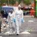 La escena después de la balacera en un festival caribeño en Manchester, Inglaterra el 12 de agosto de 2018. Foto: Peter Byrne / PA vía AP.