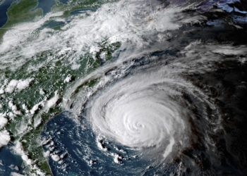 Un joven camina entre escombros luego del paso del huracán Florence en New Bern, Carolina del Norte este fin de semana. Foto: Gray Whitley / Sun Journal vía AP.