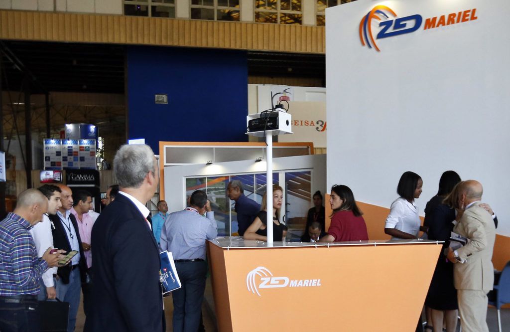 Estand de la Zona de Desarrollo Mariel en la Feria Internacional de La Habana Fihav 2018. Foto: Ernesto Mastrascusa / EFE / Archivo.