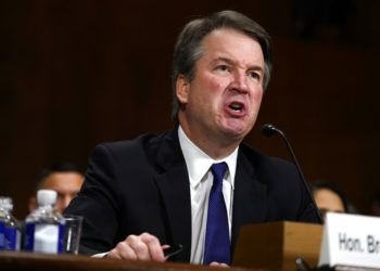 Brett Kavanaugh mientras declaraba ante la Comisión Judicial del Senado en Washington, 27 de septiembre de 2018. Foto: Andrew Harnik, Pool AP.