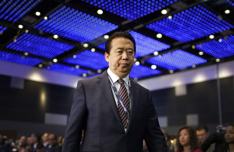 El presidente de Interpol, Meng Hongwei, en una imagen de archivo. Un funcionario judicial francés dijo el 5 de octubre de 2018 que Hongwei desapareció tras viajar a China, según denunció su esposa. Foto: Wong Maye-E / AP / Archivo.