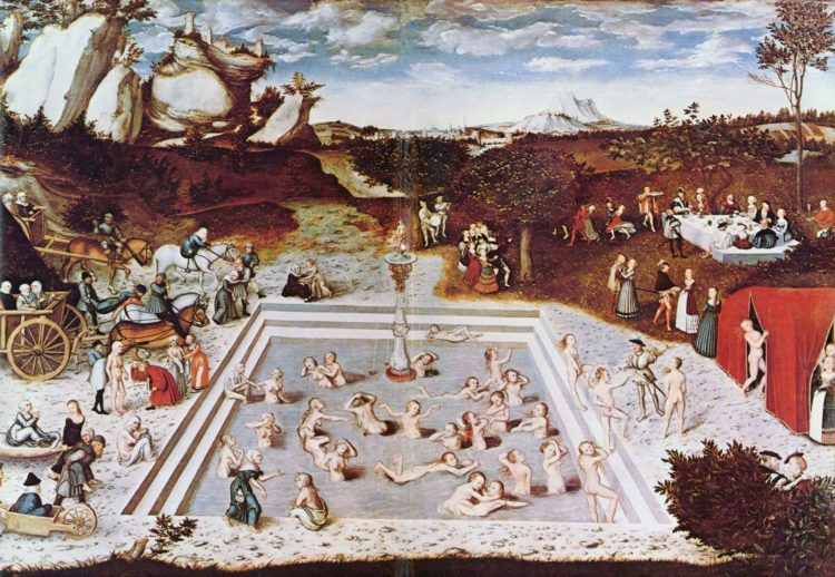 Detalle de "La Fuente de la Juventud", de Lucas Cranach, El Viejo.