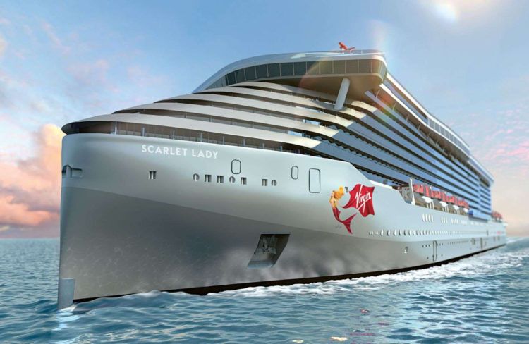 El Scarlet Lady, de Virgin Voyages, llegará a La Habana en 2020. Foto: Virgin Voyages.