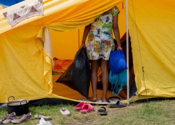 Centro habilitado para inmigrantes venezolanos en Bogotá, Colombia. Foto: Dahian Cifuentes.