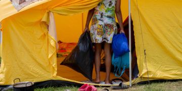 Centro habilitado para inmigrantes venezolanos en Bogotá, Colombia. Foto: Dahian Cifuentes.