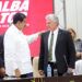 Los presidentes de Cuba, Miguel Díaz-Canel (c-d) y de Venezuela, Nicolás Maduro (c-i), durante la XVI Cumbre de Jefes de Estado y de Gobierno del Alba realizada el 14 de diciembre de 2018 en La Habana. Foto: @CubaMINREX / Twitter.