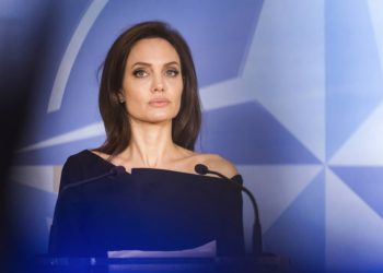 Imagen de archivo del miércoles 31 de enero de 2018 de la enviada espacial de la agencia de refugiados de la ONU, Angelina Jolie, durante un discurso a la prensa en la sede de la OTAN en Bruselas. Foto: Geert Vanden Wijngaert / AP / Archivo.