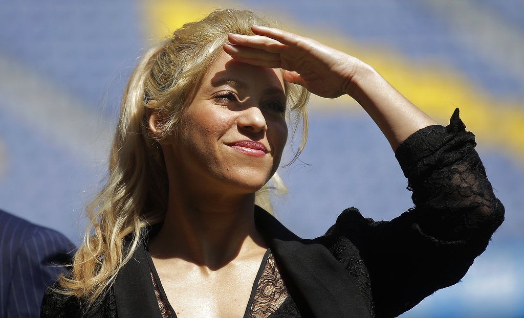 Shakira durante un evento en el estadio Camp Nou en Barcelona, el 28 de marzo de 2017. Foto: Manu Fernandez / AP.